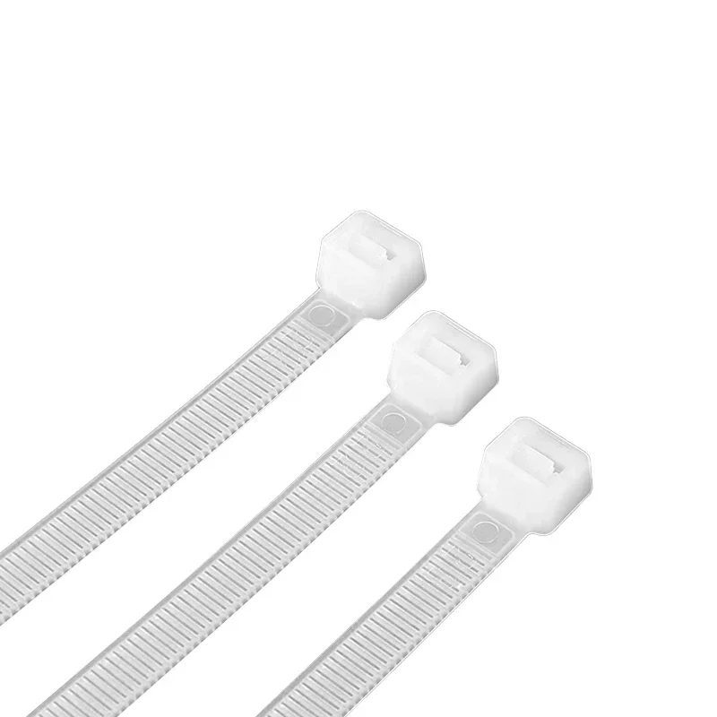 Attaches à glissière autobloquantes pour fixation de câble, organisateur blanc, plastique, nylon, 3x250mm, 4x500mm, 1000, 100, 300 pièces par sac