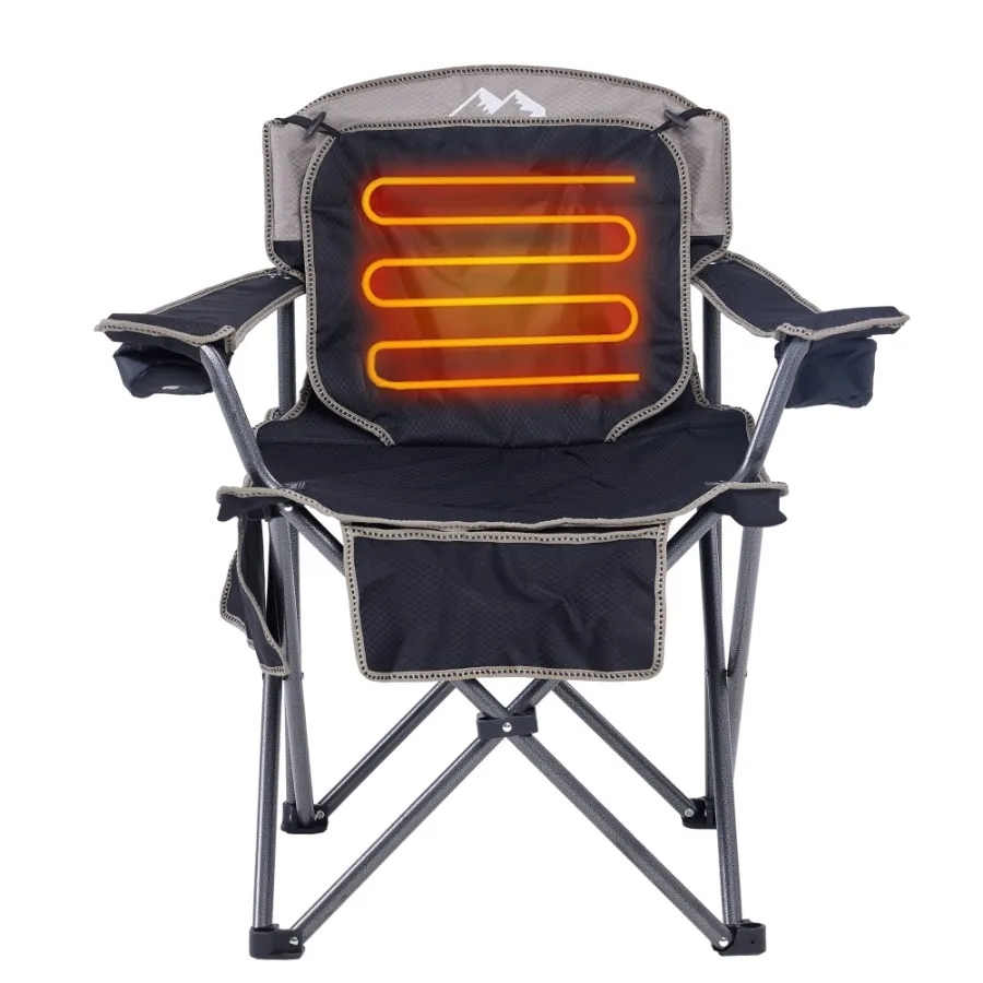 

M8TRX Outdoors Heated Camping Chair for Cold Weather Use, Portable Folding Chair with 5000mAh Power Bank, 3 Adjustable Heat Lev