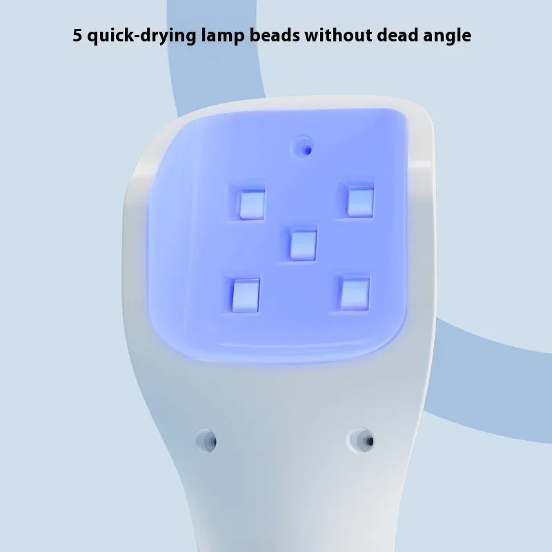 Portable LED ultraviolet lamp, suitable for nail dryer, mini nail salon lamp, rechargeable nail dryer, suitable for gel nail pol