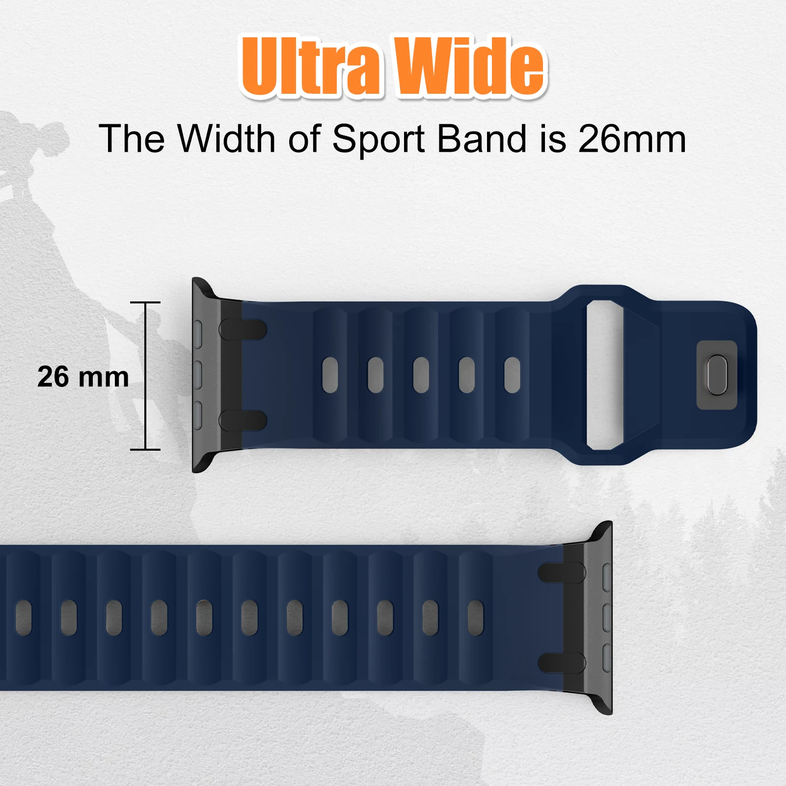 Metal Silicone Strap for Apple Watch band 45mm 44mm 42 44 mm Sport band correa bracelet iwatch Series 5 SE 6 7 8 9 ultra 2 49mm