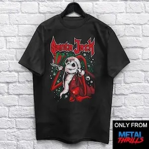 Santa Skull T-Shirt Unisex (For Men and Women) Horror. Cute Shirt Heavy Metal Shirts