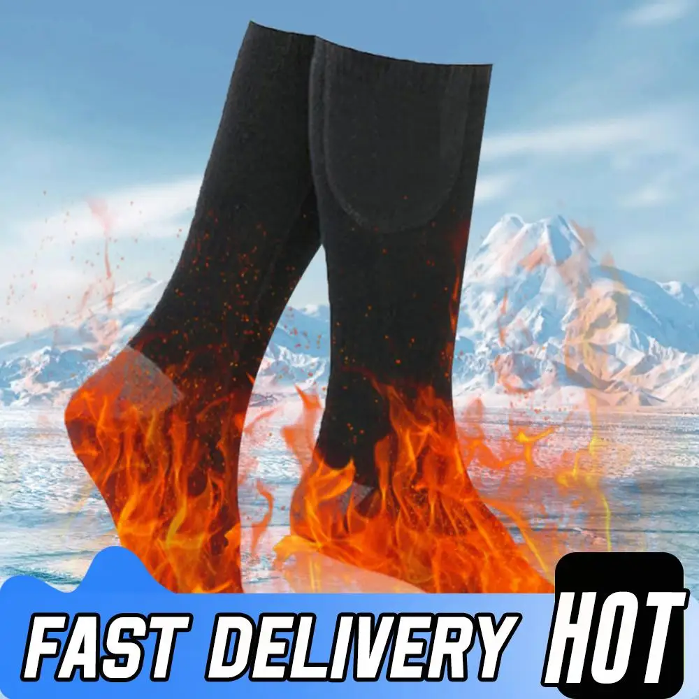 

Women Men Electric Heat Stocking Winter Sports Sock Nonslip Snowboard Heated Sock Warm Socks Washable for Outdoor Skiing Hiking