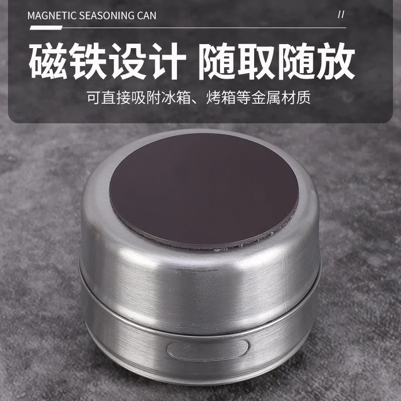 Magnetic Visible Steel Seasoning Jar Spice Seasoning Bottle Outdoor BBQ Set