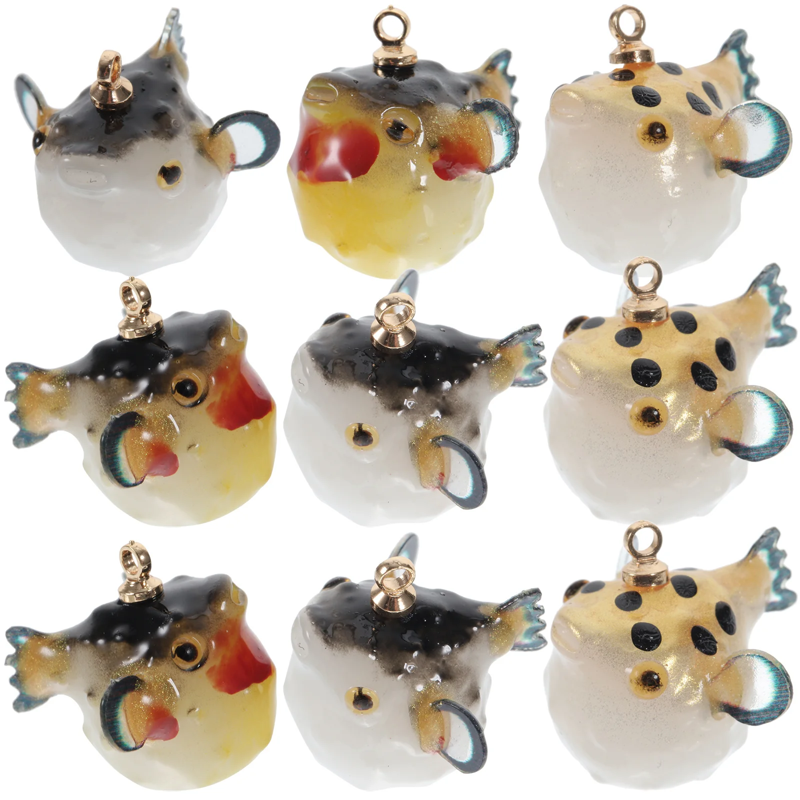 12Pcs Multi-Use DIY Charms Resin Earring Findings Crafts Accessories Fashionable Gifts Resin Charms Earring Findings