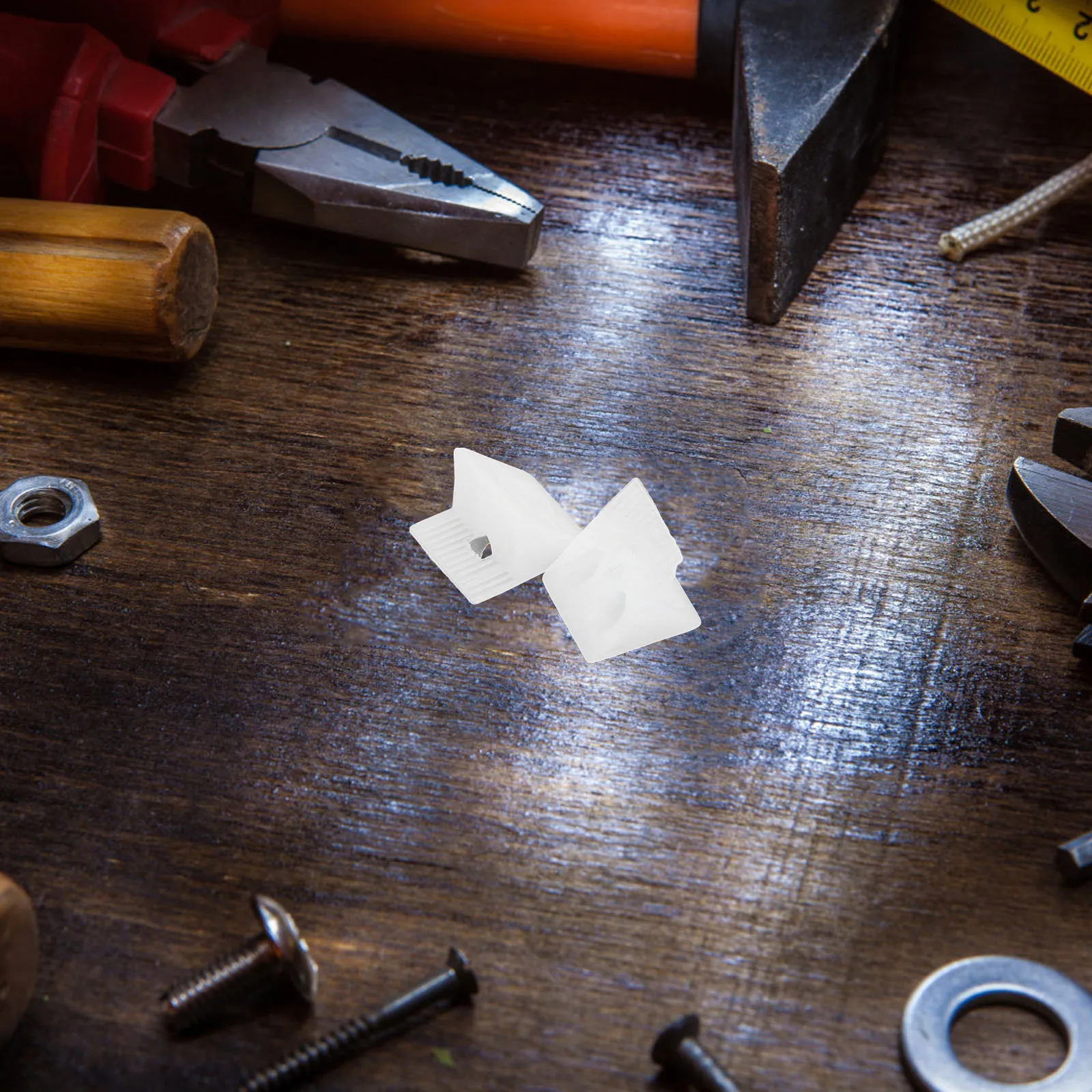 

100Pcs Corner Brackets Plastic Angle Code Wedges for Drawer Bottom Support Cabinet Furniture Reinforcement Fixing Kit