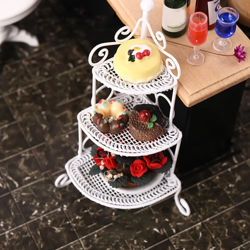 

Realistic Mini Iron Storage Rack for Dollhouse Interiors Simple Yet Modern Mini House Ornament with Fine Craftsmanship Details