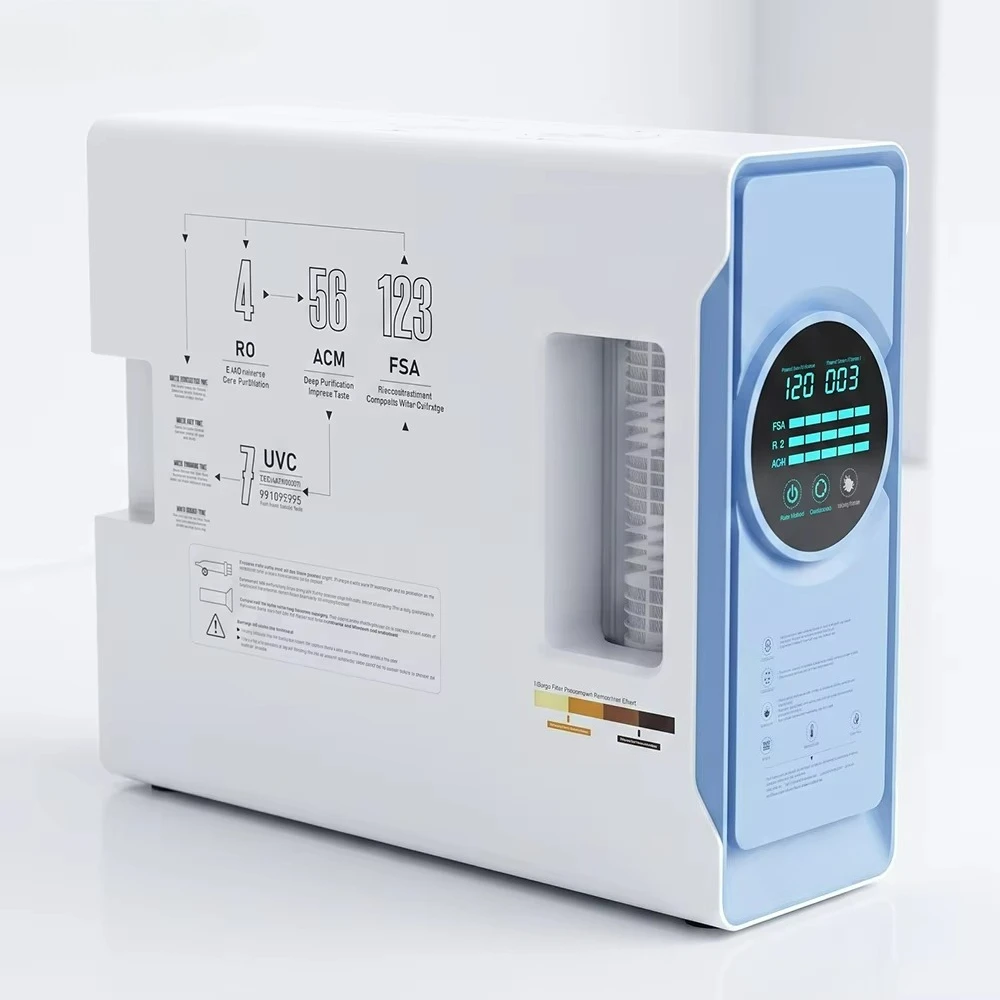OEM/ODM 600GPD RO System 7-Stage Reverse Osmosis Tankless TDS Monitor Smart Touch Under Sink Water Filter for Kitchen Use