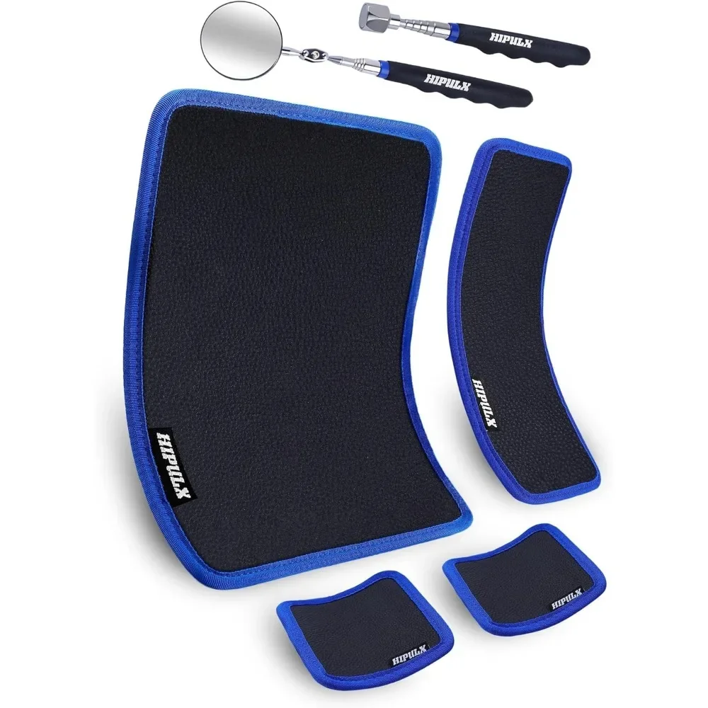 

Magnetic Tool Mat Set with Four Pads Telescoping Pickup Rod and Inspection Mirror Organizer for Garage Workshop