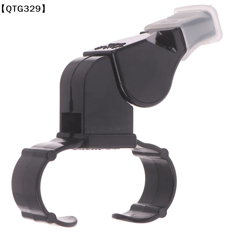 【QTG329】Black Plastic Pealess Finger Grip Sports Skate/Football Referee Mouth Whistle[T]【WQ】