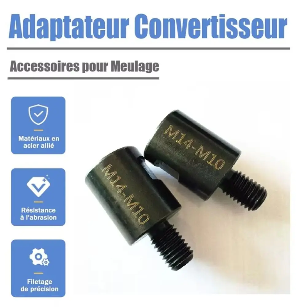 M 14 To M 10 Angle Grinder Adapter Multi-purpose Adaptive Shaft Grinder Conversion Adapter 5/8-11 Thread Polished Surface