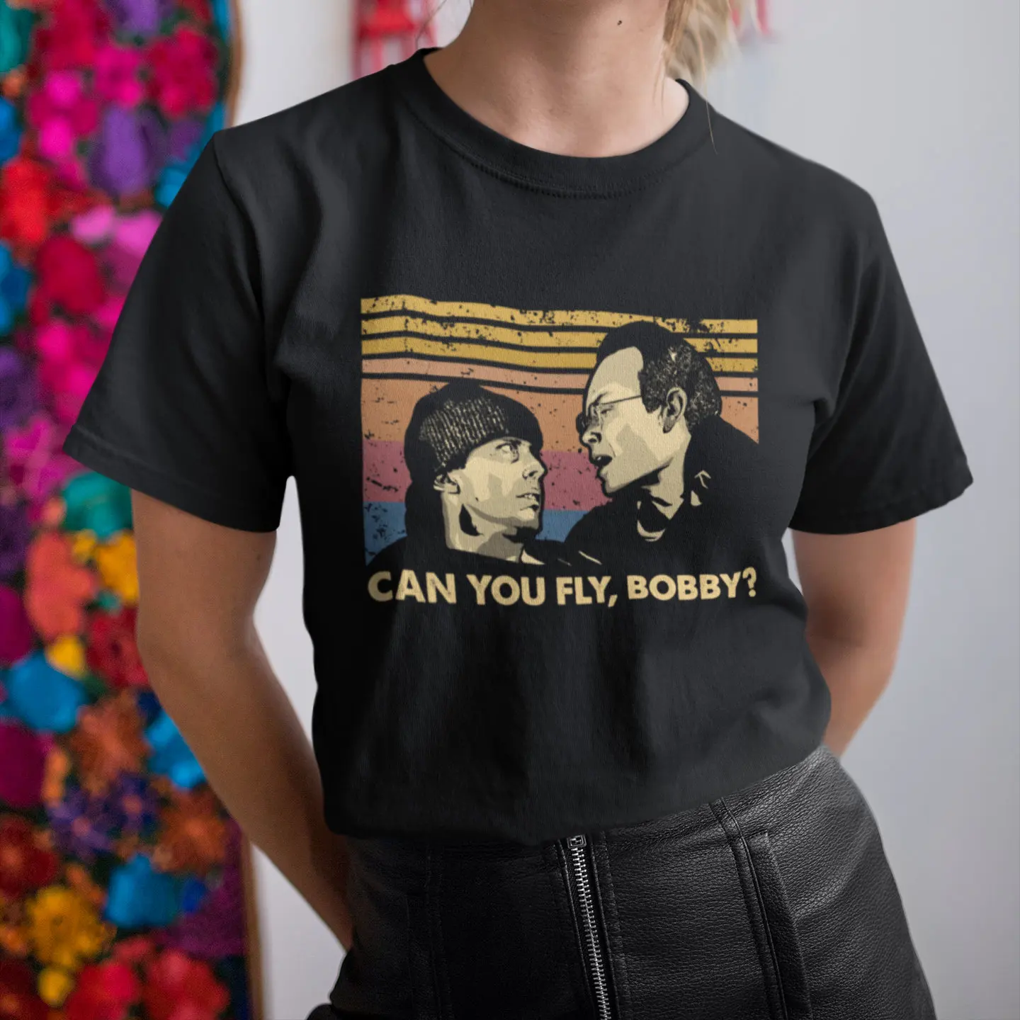 

Винтажная футболка Can You Fly, Bobby_, высококачественная футболка из чистого хлопка с принтом, женские летние короткие шорты с принтом в американском стиле ретро