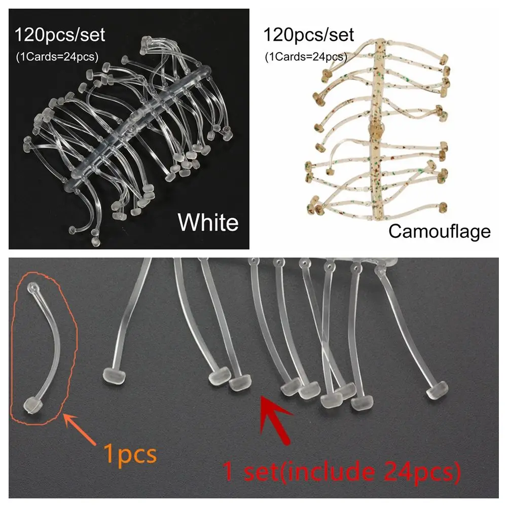 5 بطاقات/120 قطعة TPR عالية الجودة الرياضة في الهواء الطلق الصيد الشعر Chod المنبثقة Boilies وقف هوك توقف الخرز الكارب الصيد توقف #4