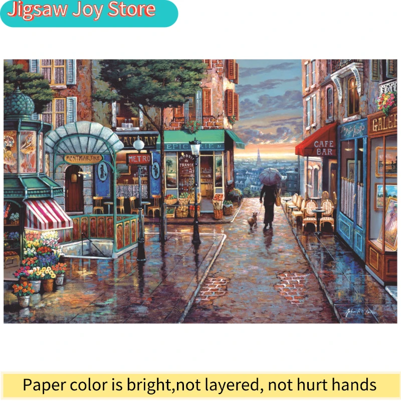 

75*50 Adult Jigsaw Puzzle Romantic Town Beautiful Landscape Landmark Paintings Stress Reducing Toys