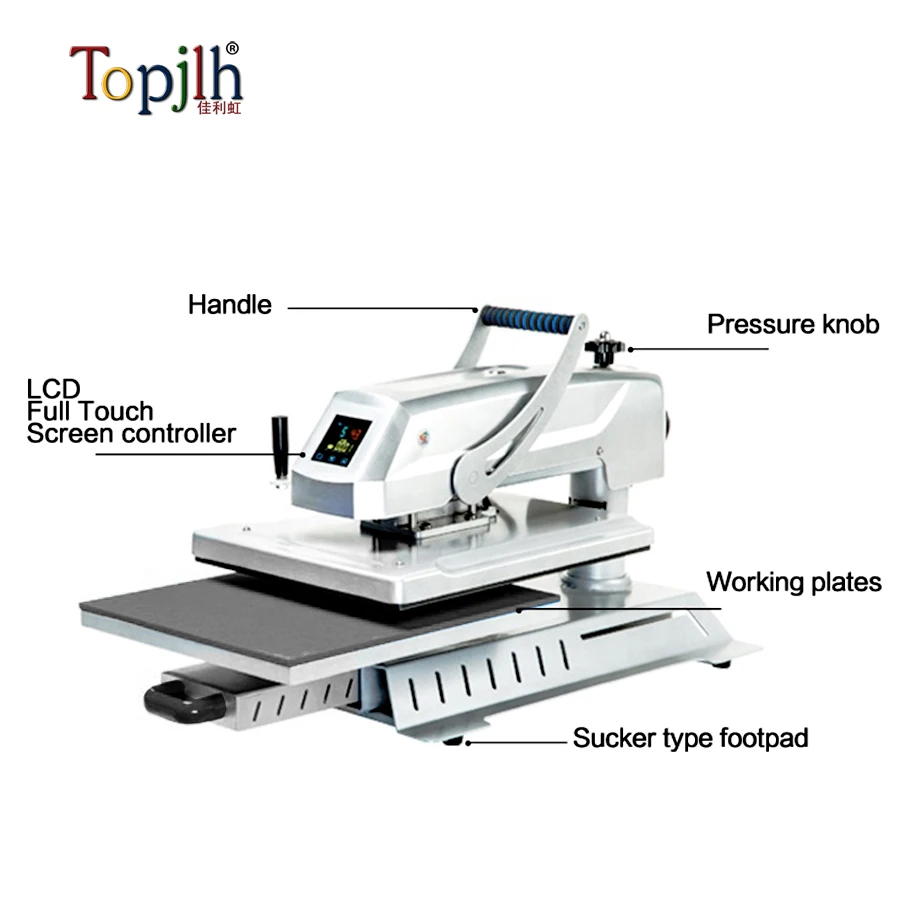 40x60cm Rotary Draw Flat Sublimation Heat Press Machine Heat Transfer Printer For T-shirt Decor Ornament Pattern Transfer