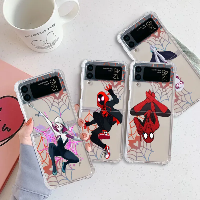 Marvel Trend Gwen Spider-Man phone Case for Samsung Galaxy Z Flip 3 Z Flip 4 ZFlip 5 5G zflip Flip3 Flip4 5 Airbag Fundas Cover