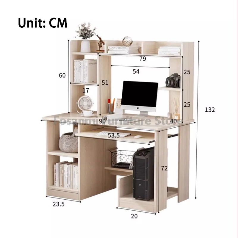 Универсальный компьютерный стол с ящиками для хранения и полкой, современный офисный стол, домашний игровой письменный стол для спальни, ПК, геймерские столы