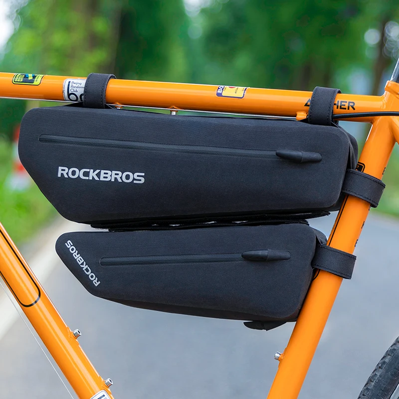 

ROCKBROS MTB Road 2 Bicycle Bags Reflective FrameTriangle Pouch Waterproof Top Tube Front Bike Bag Pannier Accessories