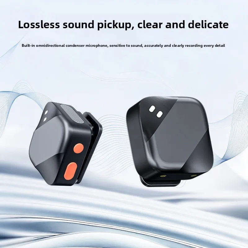 mobile phone camera live broadcast wireless collar clip microphone recording video AI intelligent noise reduction reverb