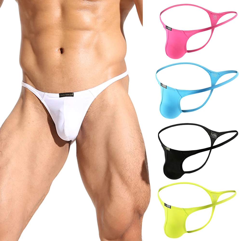 New Sexy Thong Bikini Men Penis Pouch Underwear Panties Tanga G String T-back Erotic Lingerie See Through Underpants