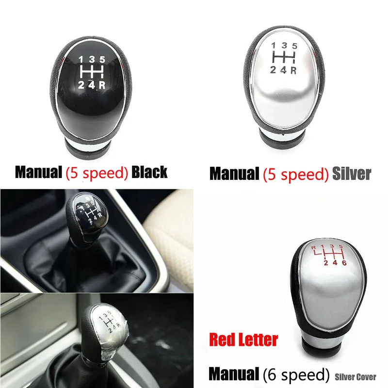 5/6 Speed Gear Shift Knob Lever Shifter Head For Ford Mondeo MK4 Focus MK2 MK3 C-Max S-Max I II Kuga Galaxy MK2 MK3 2007-2015