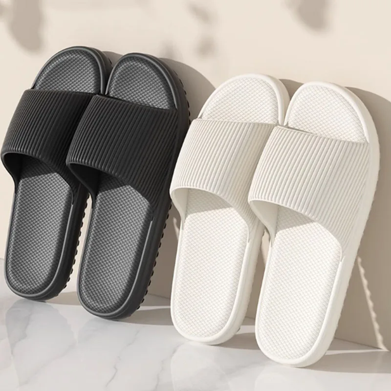 Fashion Men Women Slippers Summer Flat Lightweight EVA Home Bathroom Slippers Comfort Massage Couples Indoor Slides Shower Shoes