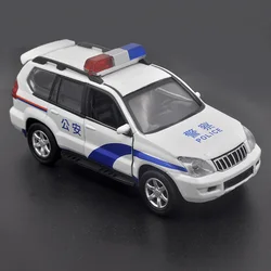 1: 32 Suitable for Toyota Prado domineering alloy police car model high simulation off-road police children's toy gifts