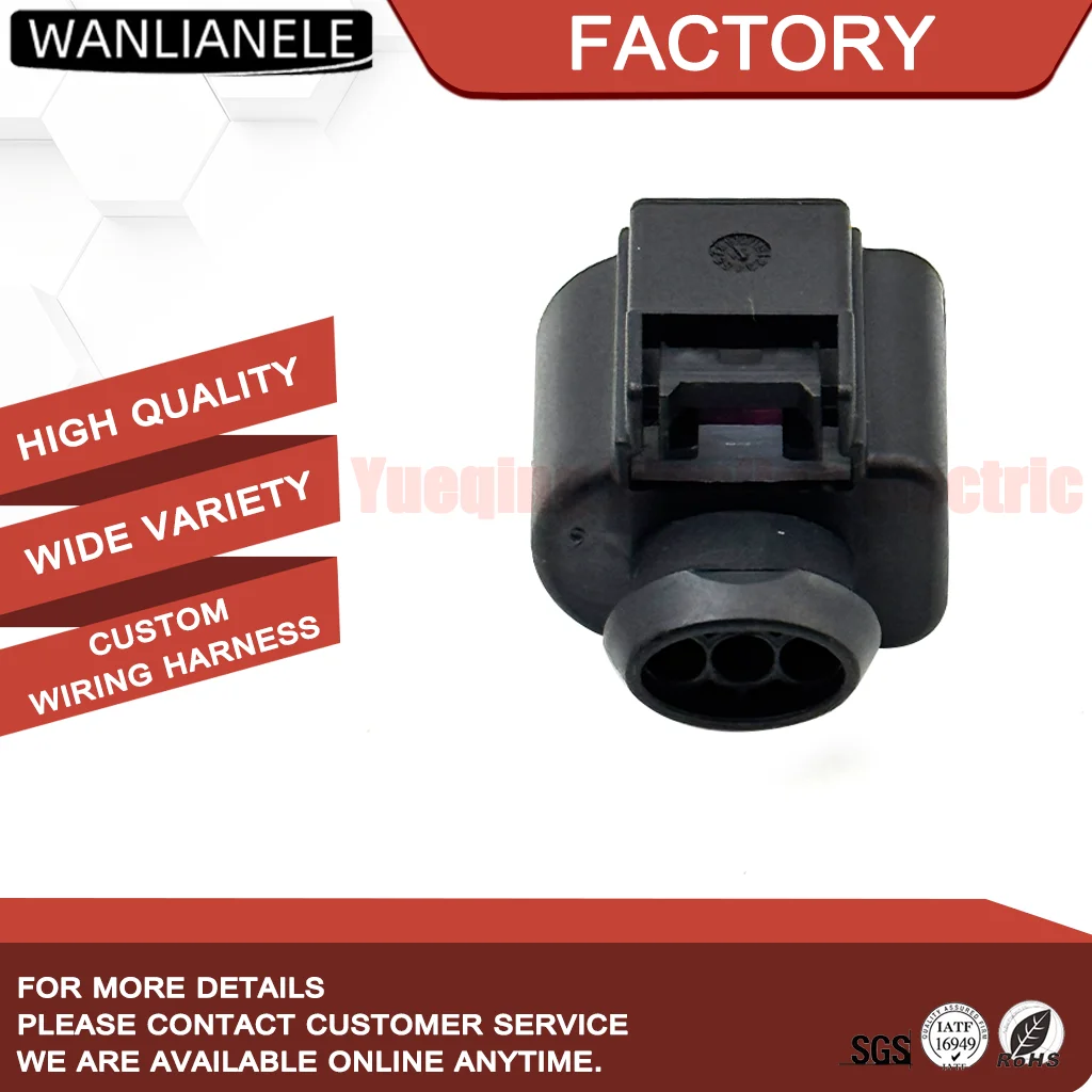 Compatible For VW Audi Skoda Seat OE 8K0973703 3 Pin Automotive Connector Replacement Fit For Knock Sensor Oil Level Sensor Diff