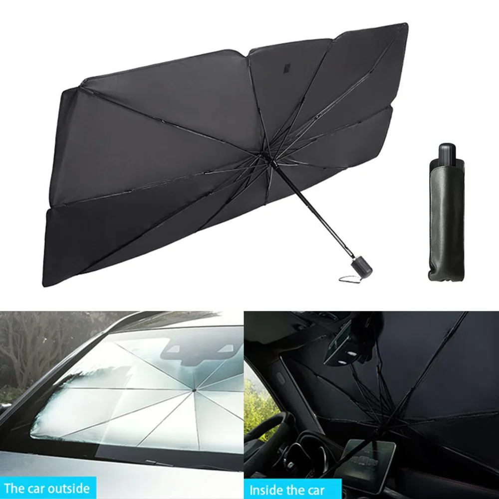 Car Sunshade Umbrella Front Windshield Folding Umbrella Sun Shade for Car Window Summer Sun Protection Sunscreen Sun Visor