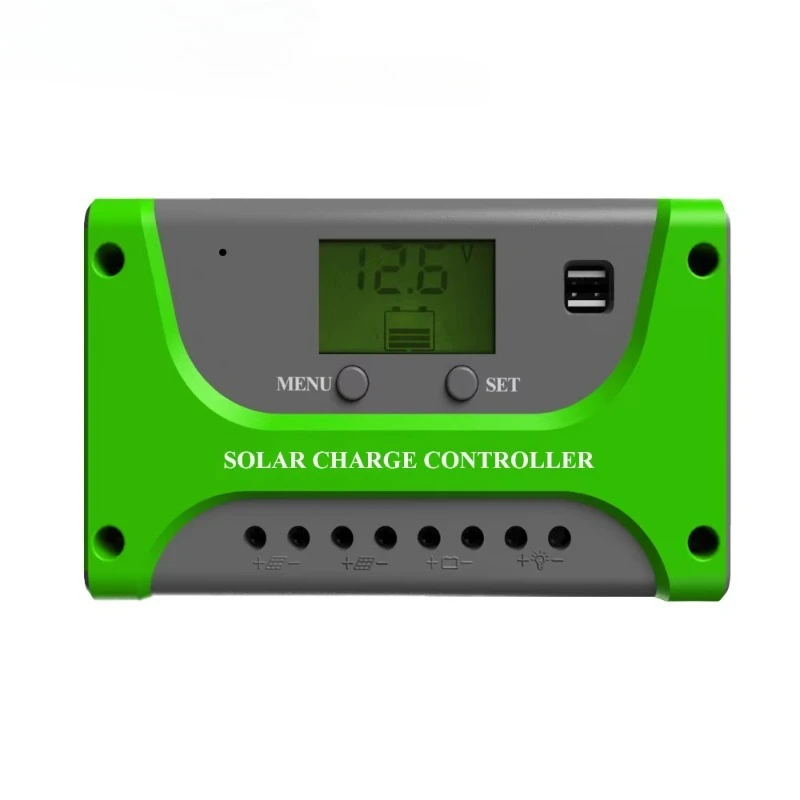

Solar Charge Controller 10a 20a 30a 40a 50a 60a 12v 24v PWM Manual Solar Charge Regulator Battery Solar Controller