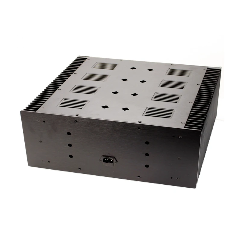 412*430*200MM All Aluminum Class a Rear Stage Amplifier Chassis Box House DIY Enclosure With Switch Amplifier Case Shell