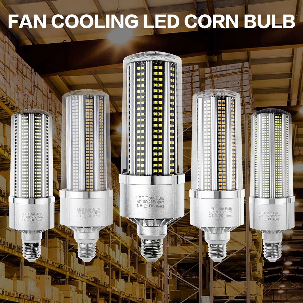 

LED Corn Light Spotlight E27 Candel Lamp Corn Bulb E39 Lampada 220V Chandelier Light 80W 100W Fan Lamp 120W 150W 200W Bombillas