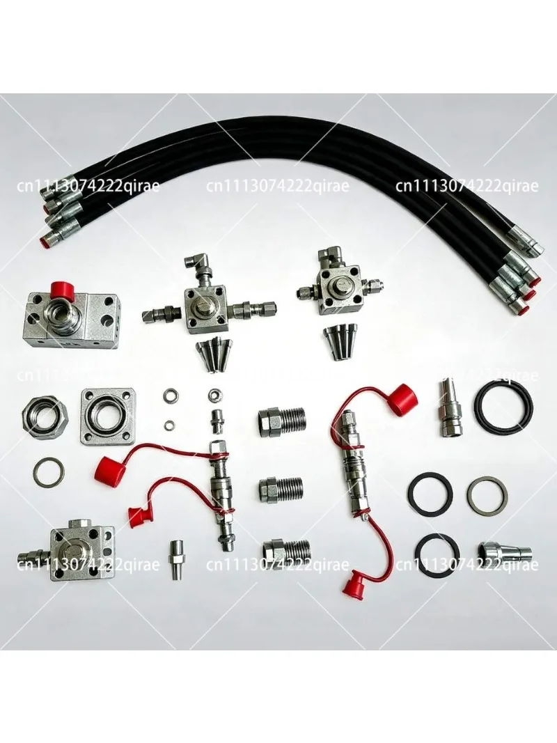 Mini Excavator Hydraulic Quick Coupler Three-way Throttle Valve, Universal Hydraulic Fitting Replacement Parts Small Digger