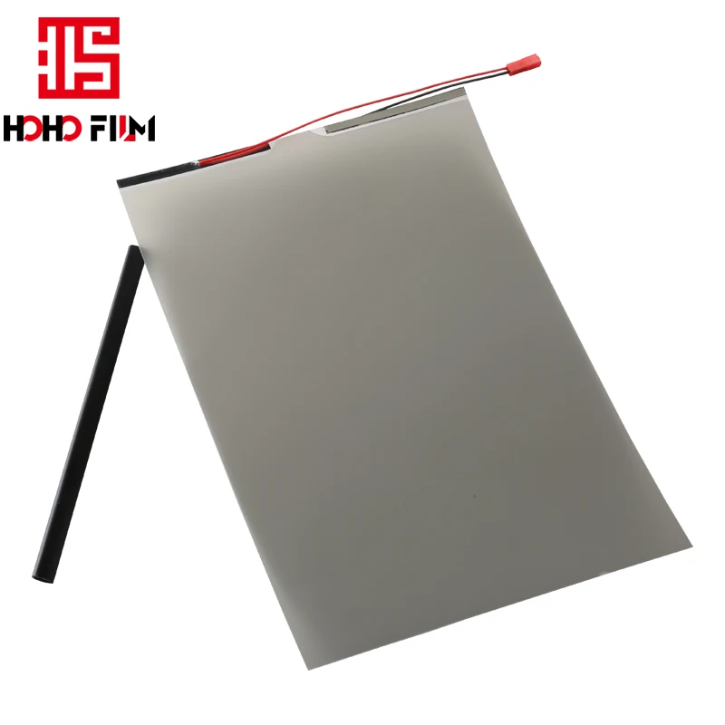 HOHOFILM 21cmx30cm Grey Smart Film Sample power off Window Film PDLC Smart Film Switchable Film For Huse,Building, hotel, office