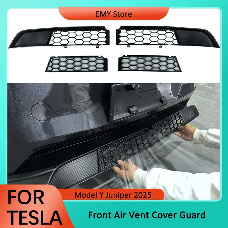 

For Tesla Model Y Juniper Insect Proof Net ABS Front Air Vent Guard Cover Grille Mesh Insert for Tesla Model Y 2025 Accessories