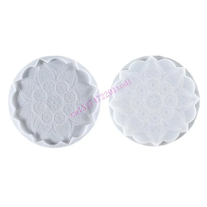 Decorative DIY Arts Craft Cups Mats Mold Crystal Agate Mold Epoxy Mould M76B