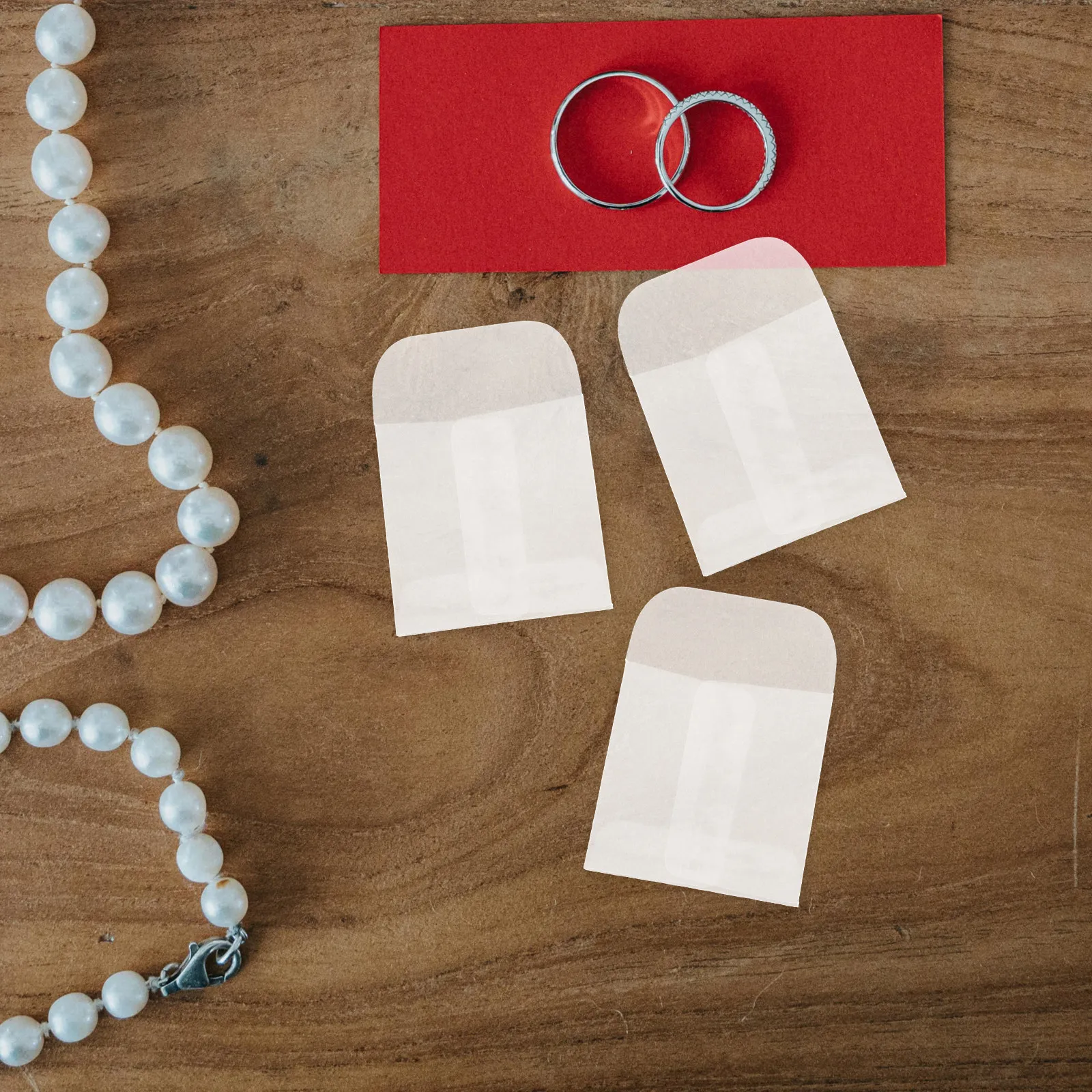 

50Pcs Hangtag Envelopes Mini Pouches for Ring Jewelry Coin Storage Small Parts Organizer Packaging Photo Envelope Bag