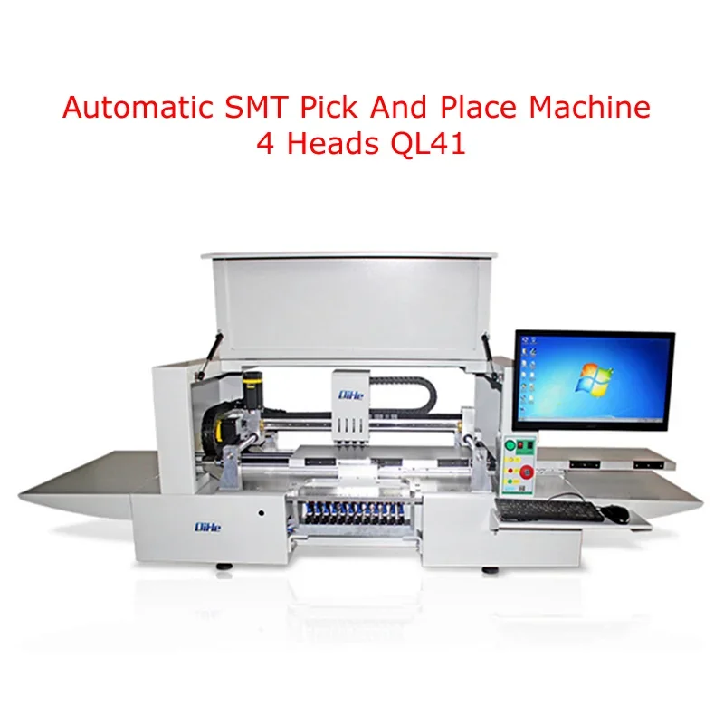 Máquina automática de seleção e colocação de SMT, 4 cabeças com sistema visual de câmeras para linha de produção LED PCB BGA