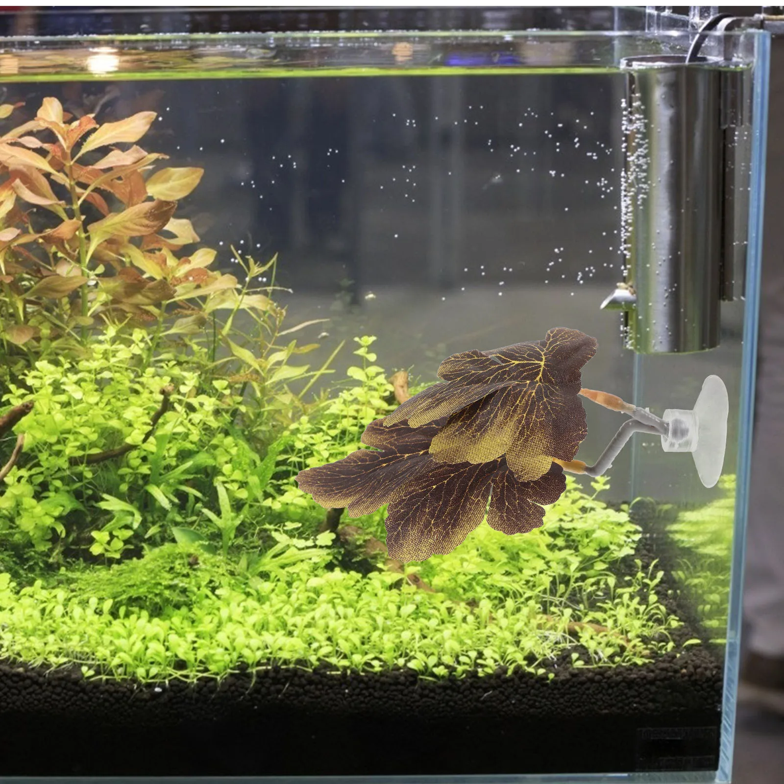 

Lifelike Fake Leaf Betta Fish Resting Spot Artificial Aquarium Plants Simulation Leaves Tank Decor Breeding Leaf Hammock Fish