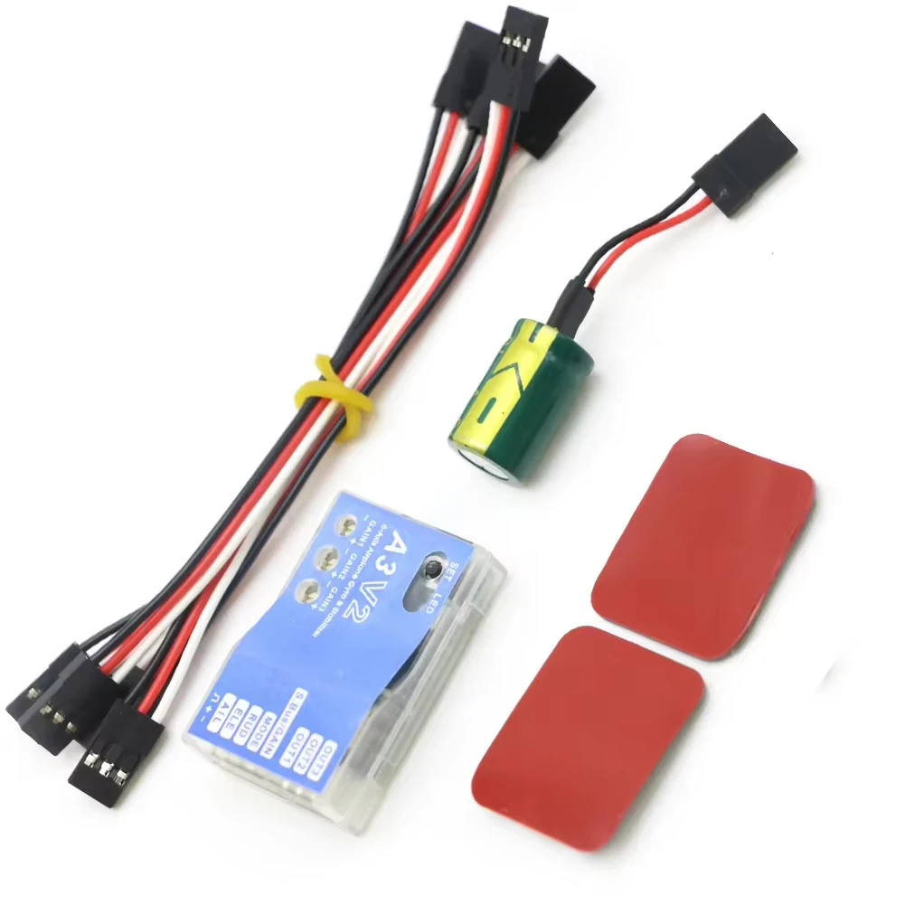 A3 V2 3 Axis Gyro Flight Controller  Stabilizer Anti Shake for RC Airplane Fixed Wing  Copter High Quality RC Accessory