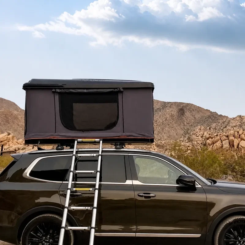 Square Hardtop Roof Tent for SUV Off Road Camping ABS Composite Waterproof Car Top Tent Self Driving Outdoor Equipment