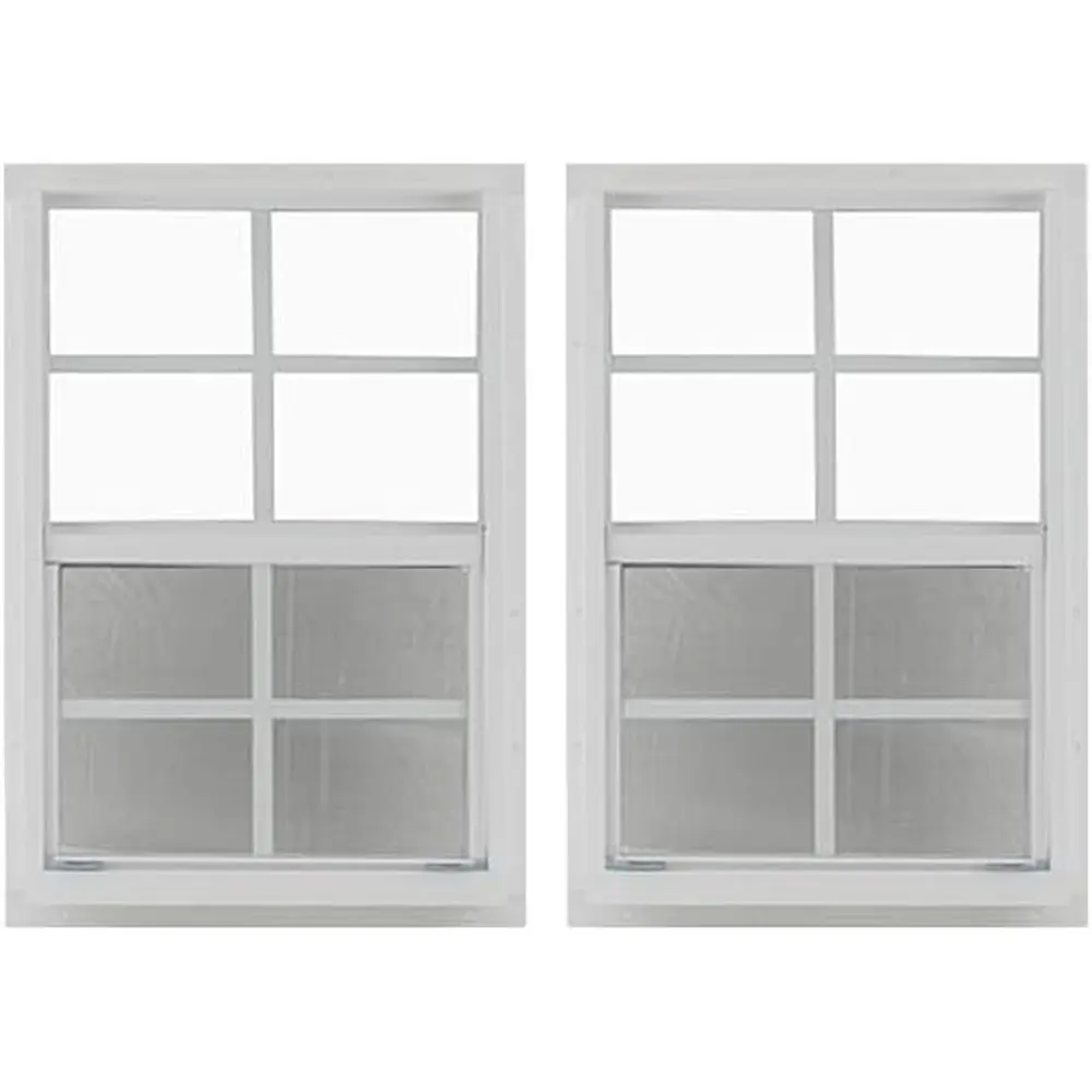 2-Pack 14 x 21 White Playhouse & Chicken Coop Windows