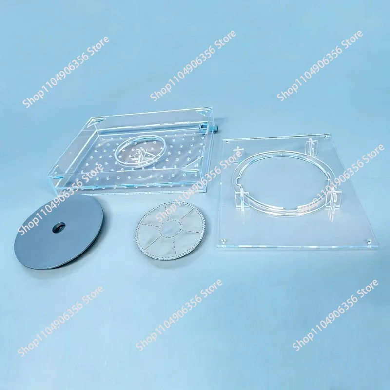 Koi Pond Microfilter, Acrylic Dry Wet Separation Box, Self-cleaning Fish Waste Separator, Non-Rotating Drum Filter