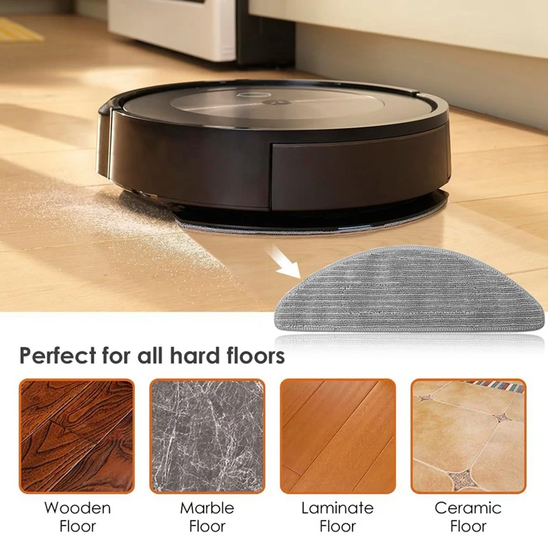 20ชิ้นแผ่นไม้ถูพื้นสำหรับ iRobot Roomba I5คอมโบ I5 + J5 J5 + หุ่นยนต์ดูดฝุ่นผ้าไมโครไฟเบอร์ซักได้ผ้าซับซ้ำได้