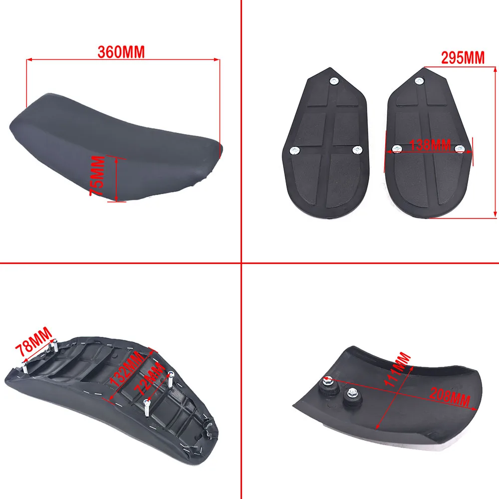 Mini ATV Quad Seat / Plastic Fuel Tank / Foot Rest / Wheel Plastic Fender For 47cc 49cc Small Bikes