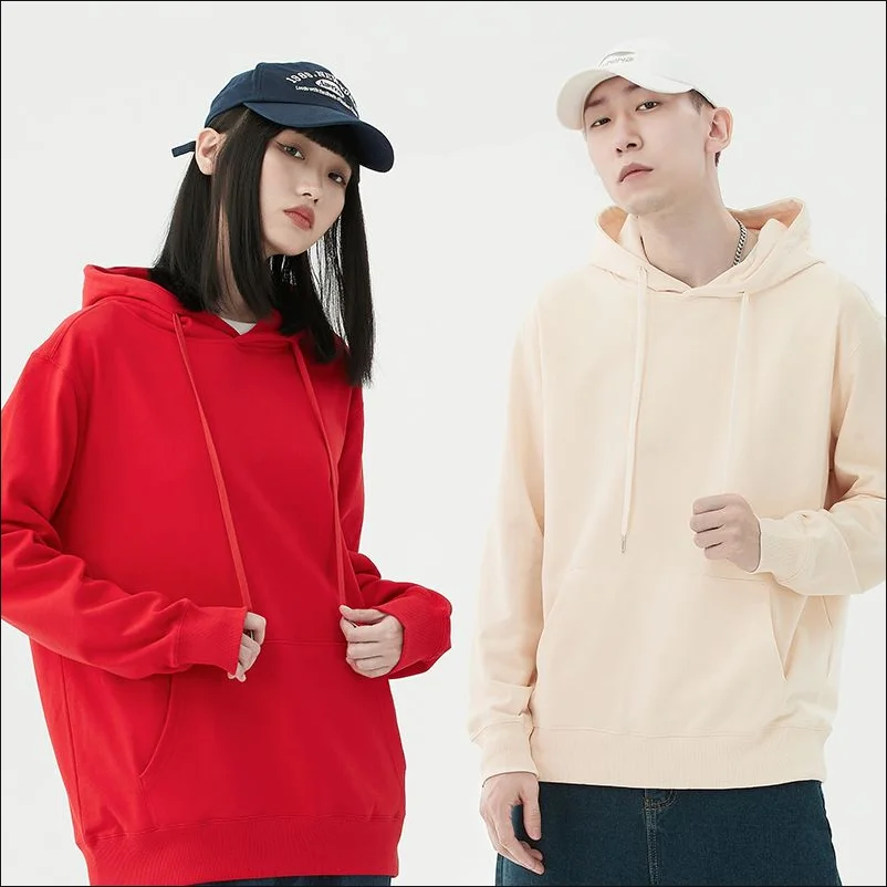 

300g 100% Cotton Men's Hooded Hoodies Solid Customized French Terry Luxury High Quality Pullovers Sailor Moon Gym Mortal Kombat