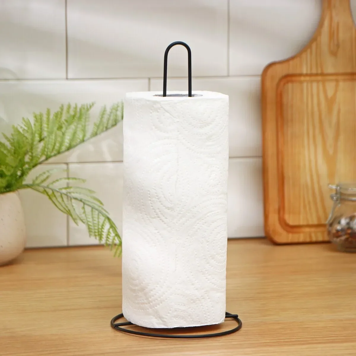 Stainless Steel Kitchen Roll Paper Towel Holder Bathroom Tissue Stand Silver Napkins Rack Home Kitchen Storage Accessories