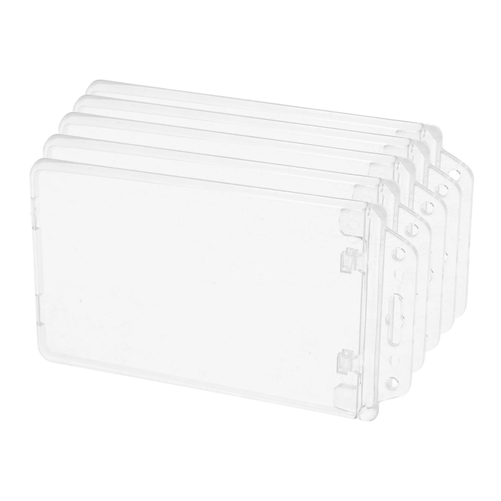 

5 Pcs ID Card Set Badge Holder Documents Sleeves Abs Clear Staff Display Protectors Cards Holders