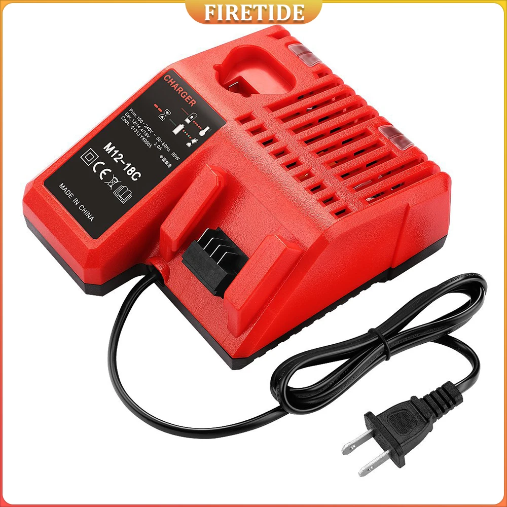 

Professional M12-18C Li-ion Battery Charger for Milwaukee 12 V 14.4V 18V C1418C 48-11-1815/1828/1840 M18 M14 M12 Lithium Battery