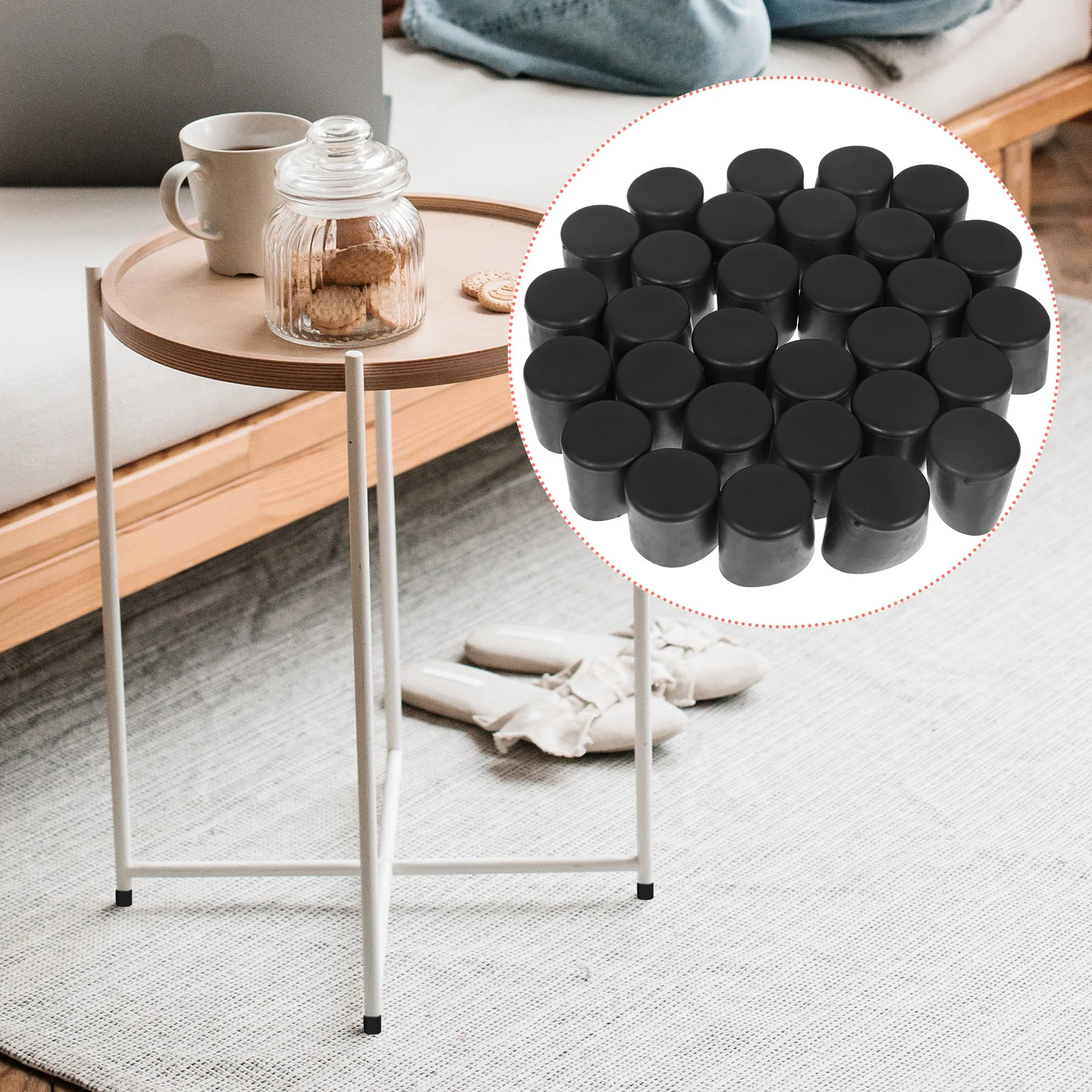 

30Pcs PVC Chair Leg Caps Elastic Durable Floor Protectors for Hardwood Furniture Pads Chair Floor Protectors Furniture Pads