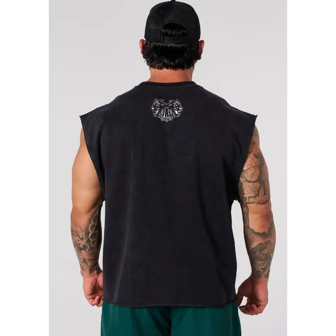 YA Summer New Men's Oversized fallow Sleeveless top Cotton Sports Fitness Short Sleeve Joggers Gym Running Training waistcoat image 2